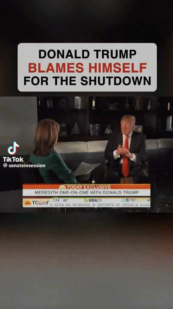 Pedo Assolini Trump said, “The president should be blamed for the shutdown.” Then set the record for the longest one ever. That’s like setting your house on fire and calling 911 on yourself.