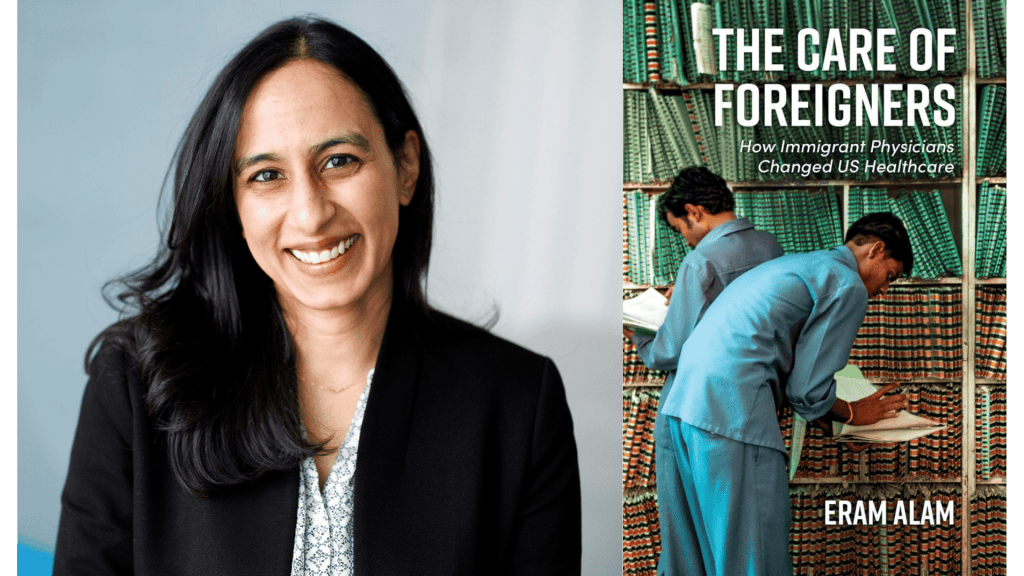 Eram Alam and her book cover