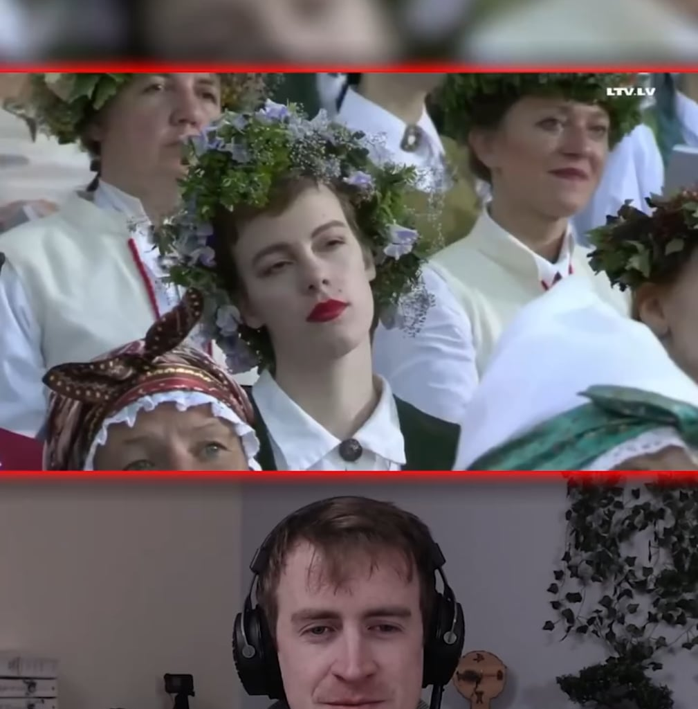 Īrietis klausās mūsu mūziku