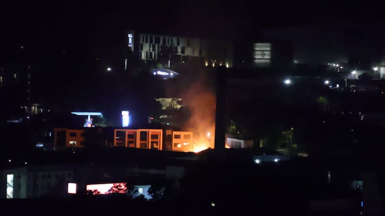 A blaze at a house on Vire Street in central Dunedin.