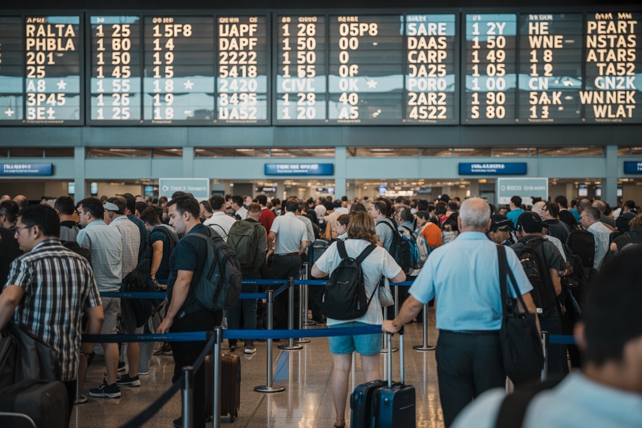 Thousands of travelers stranded in europe, including ireland, netherlands, france, uk, belgium, as ryanair, klm, air france, british, brussels face 76 flight cancellations and 1301 delays at dublin, amsterdam, paris, london, brussels and beyond