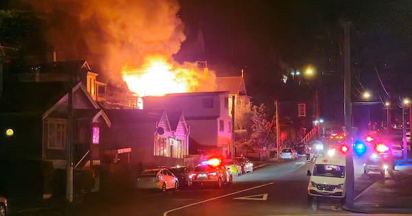 Crews fight spate of fires in Dunedin overnight, 3 treated as suspicious
