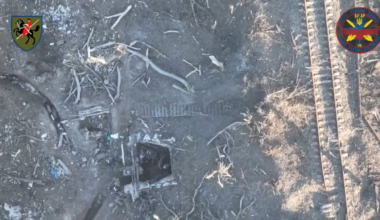 Drone operator from the 110th Mechanized Brigade threw a grenade into the trench where Russian soldiers were hiding.