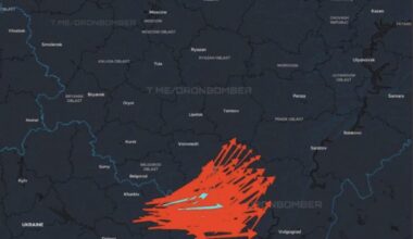 Massive Ukrainian drone attack on Russia reported by Dronebomber. Information is current as of 27/11 22:05