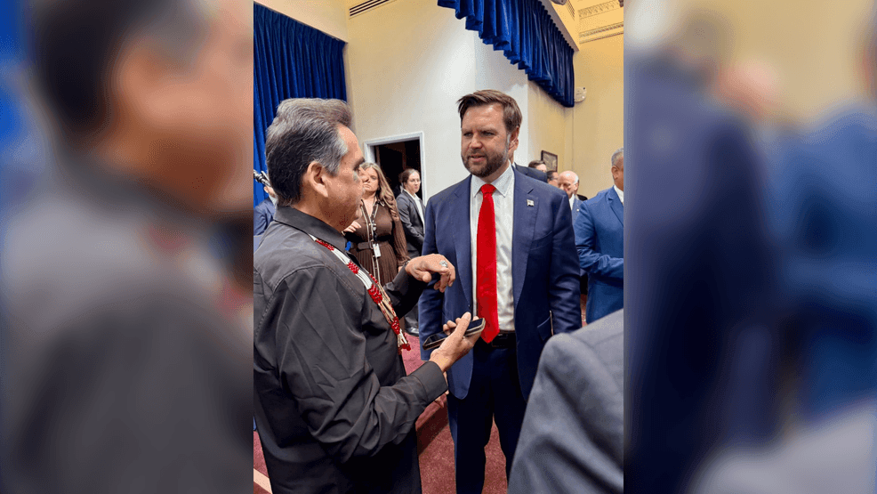 Redding Rancheria Tribal Government representatives at the Native American Coalition for Economic Prosperity with Vice President JD Vance on Friday, November 7, 2025 (Courtesy of Redding Rancheria)