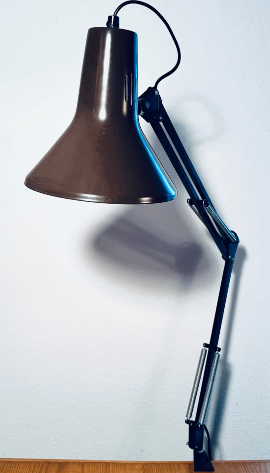 My dad's Luxo T2 from the 80s - still my favourite desk lamp. Norwegian engineering at its best.
