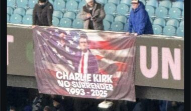 Rangers fans with another mental banner