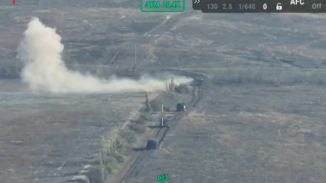 AFU destroyed  russian armored column  advancing in the Donbas region