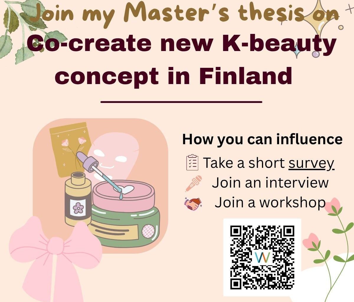 Looking for participants! Survey on Korean skincare use in Finland (Master’s thesis)
