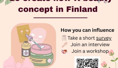 Looking for participants! Survey on Korean skincare use in Finland (Master’s thesis)
