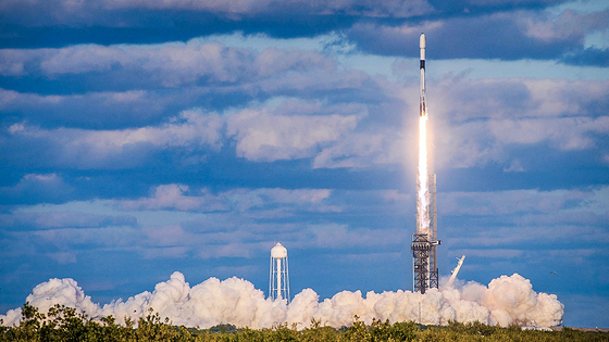 Korea's second military reconnaissance satellite is launched from Cape Canaveral Space Force Station in Florida on April 8, 2024. [DEFENSE MINISTRY]