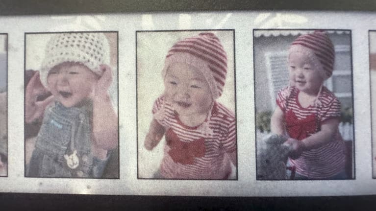 Baby photos of Yuna Jo. 