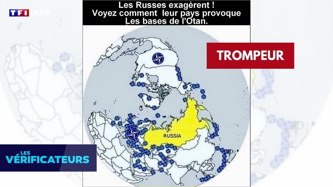 VÉRIF' - Cette carte montrant une Russie cernée par d'innombrables bases de l'Otan est-elle authentique ?