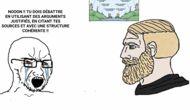 "Trop tard. Je me suis déjà représenté en temps que tchad."