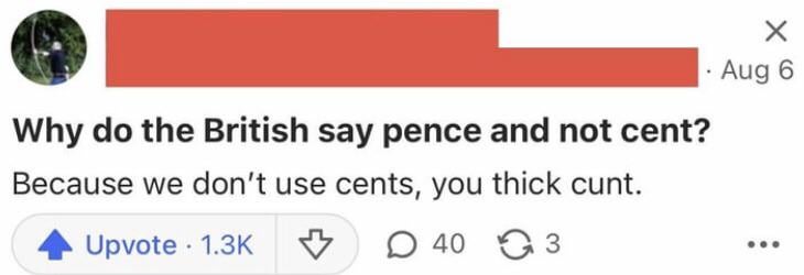 This response is so British