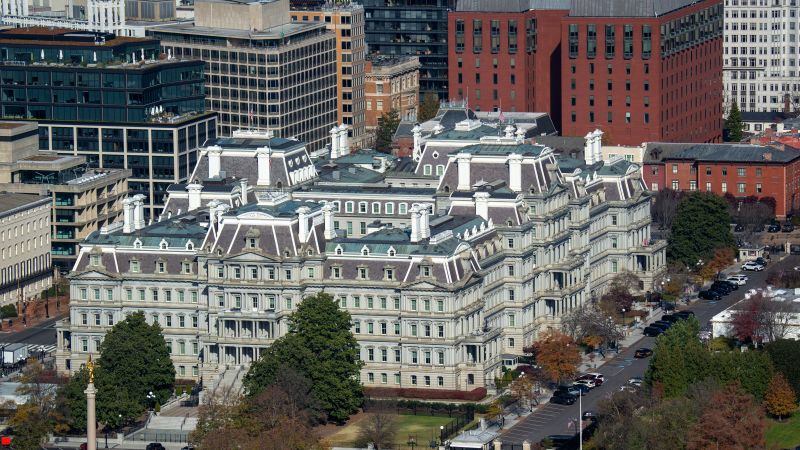 Preservationist groups sue over Trump’s plans to paint Eisenhower building
