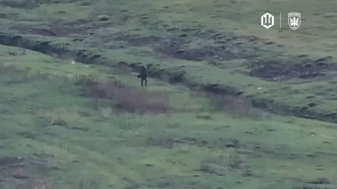 Russian soldier is taken out by FPV drone of Ukrainan Birds of Magyar