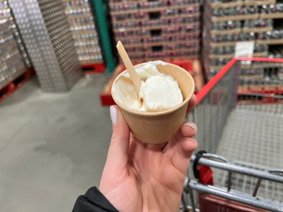 A greek yogurt sample at Costco in Iceland.