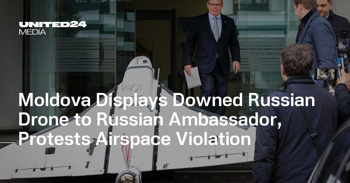 Russian Ambassador in Moldova Shown Downed Russian Drone Following Airspace Incursion — UNITED24 Media