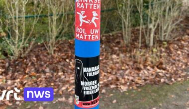 Haatdragende stickers duiken op in Keerbergen, burgemeester dient een klacht in en betreurt polarisatie | VRT NWS: nieuws