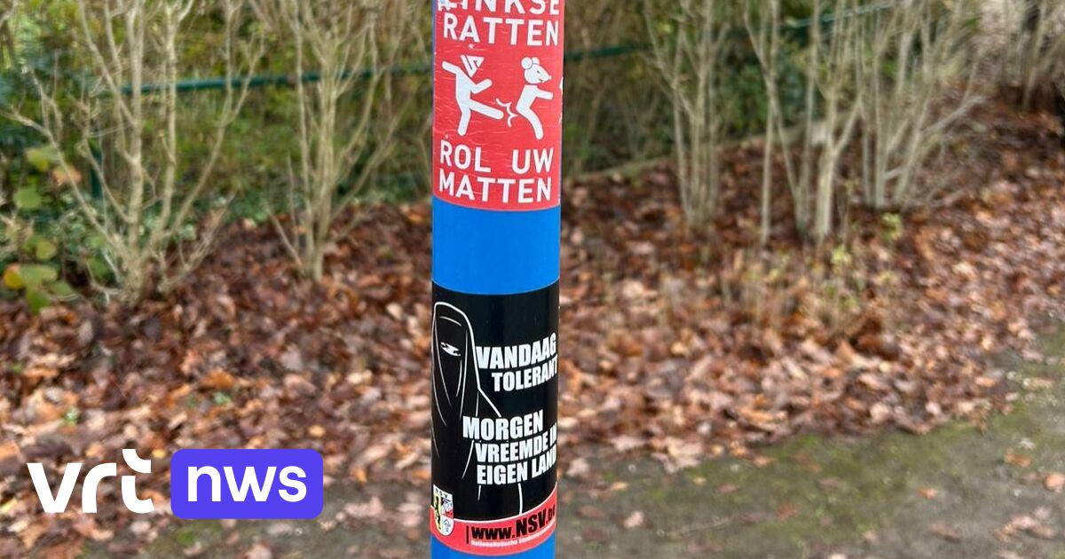 Haatdragende stickers duiken op in Keerbergen, burgemeester dient een klacht in en betreurt polarisatie | VRT NWS: nieuws