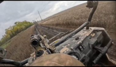 Ukrainian soldier from the "Gentleman's team" destroys a Russian FPV drone, which he spots while moving in the Pokrovsk direction, Donetsk region. Published 11.11.2025