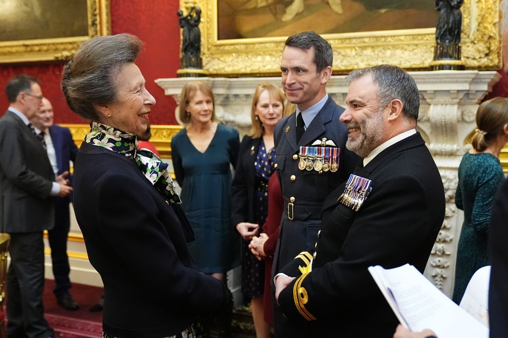 Anne hosted the Christmas tea party at St James's Palace