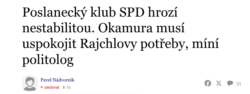 Když se teď řeší Jindrovo porno, nemohl jsem si nevzpomenout na tento titulek. Vše do sebe začíná zapadat jak tetris.