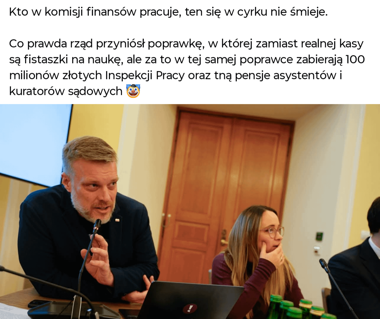 Adrian Zandberg o pracy w komisji finansów
