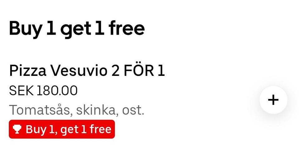 2 för 1! Betala bara lite extra för den första så får du den andra gratis!