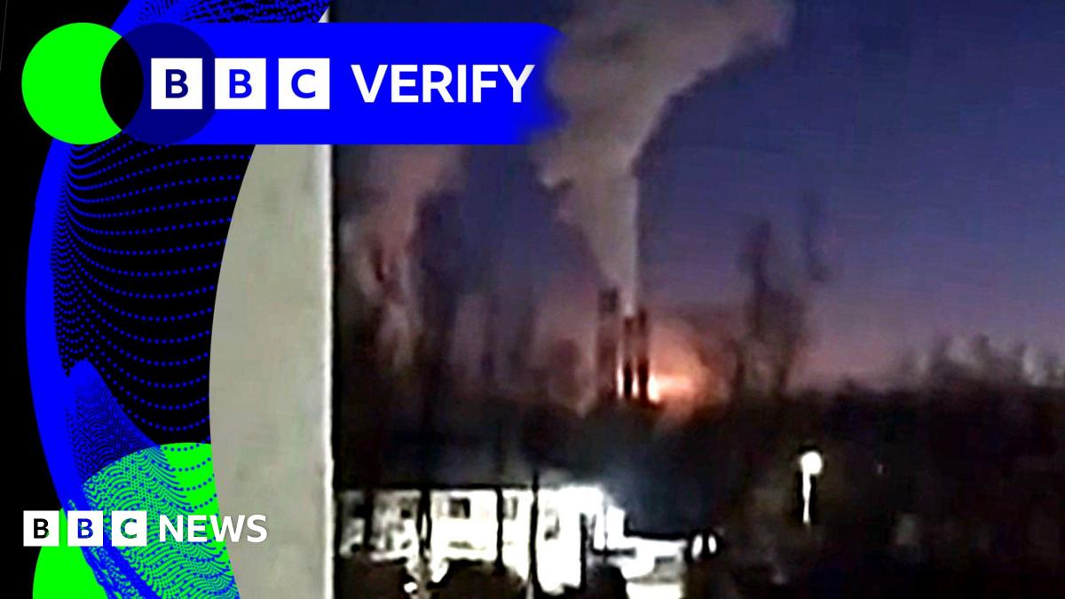 BBC Verify Live: Video captures blast at Russia oil plant 1,000km from Ukraine