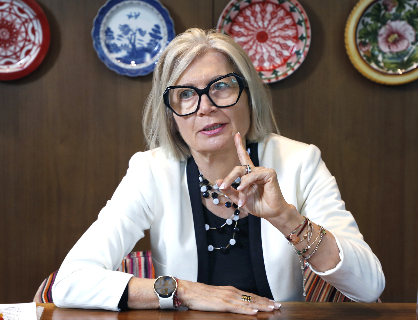 Italian Ambassador to Korea Emilia Gatto speaks with the Korea JoongAng Daily at the Cornerstone in Gangnam District, southern Seoul, on Nov. 5. [PARK SANG-MOON]