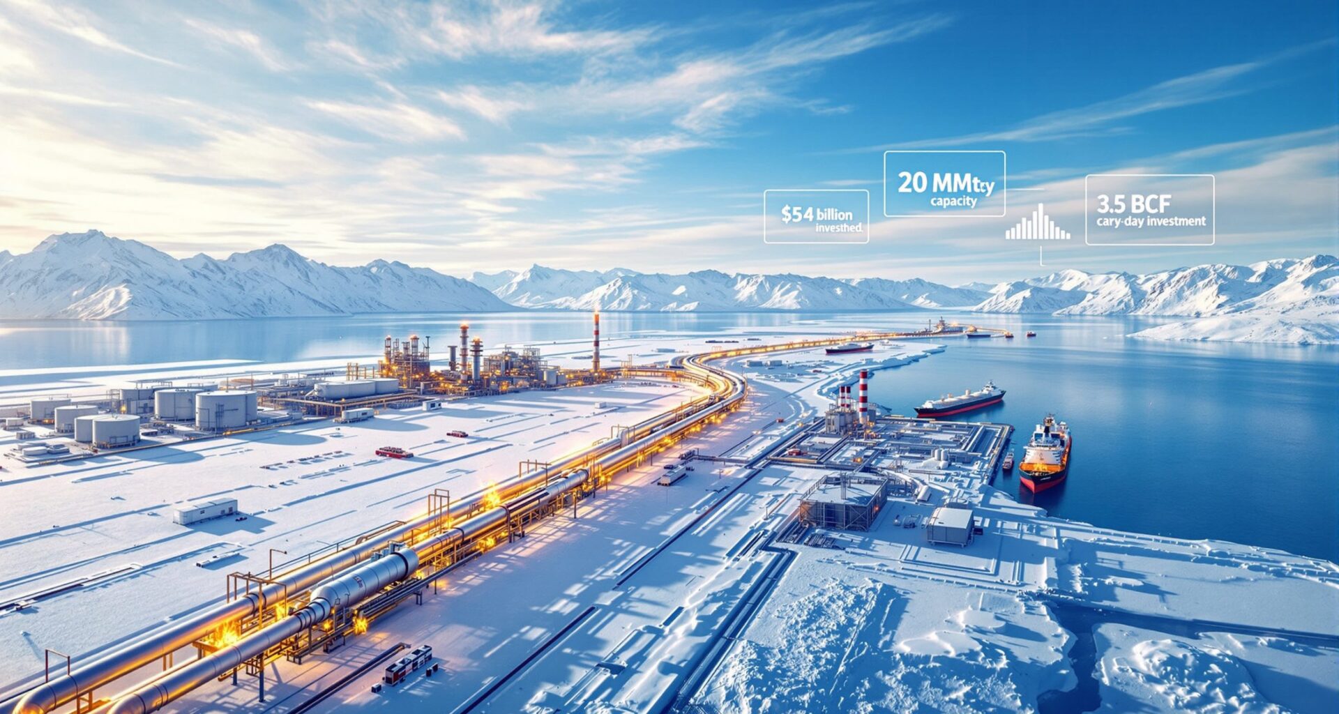 Alaska LNG Project in snowy landscape.