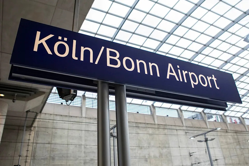 Getty A sign for Colgone/Bonn Airport in Germany