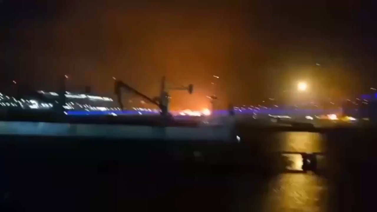 An intense video of the attack on the Novorossiysk filmed by one of the crew members of a foreign vessel that was in the port during the air raid.