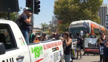 Protesters rally in downtown LA against ICE raids at Home Depots – NBC Los Angeles