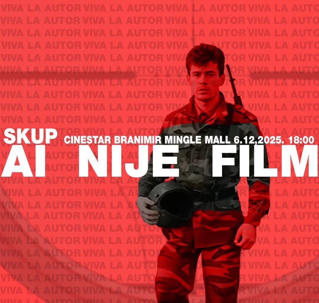 Skup protiv korištenja AI u filmu. Cinestar Branimir Mingle Mall, 6.12. u 18:00