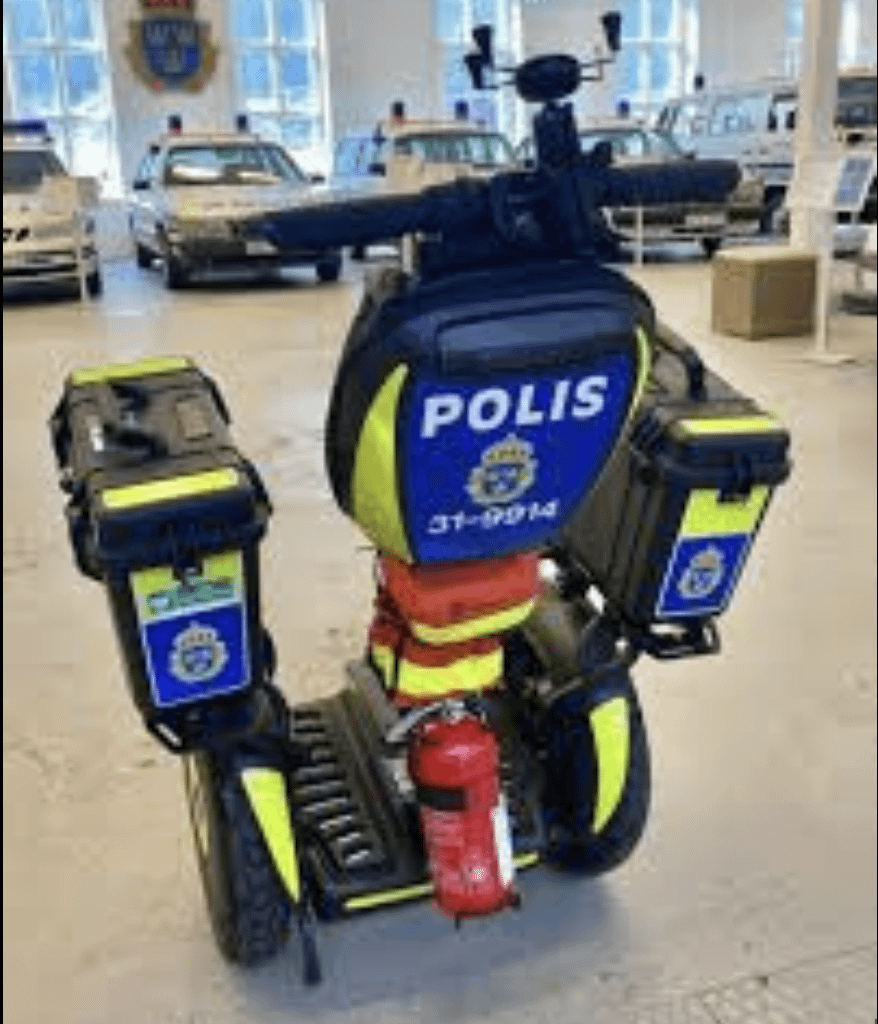 I’ve seen your tiny teeny police car from Athens and I've seen your tiny winny police car from Brussels. I raise you: the Segway police from Sweden