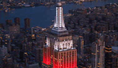 Empire State Building rozświetla się w barwach narodowych Polski z okazji Święta Niepodległości. ( USA)