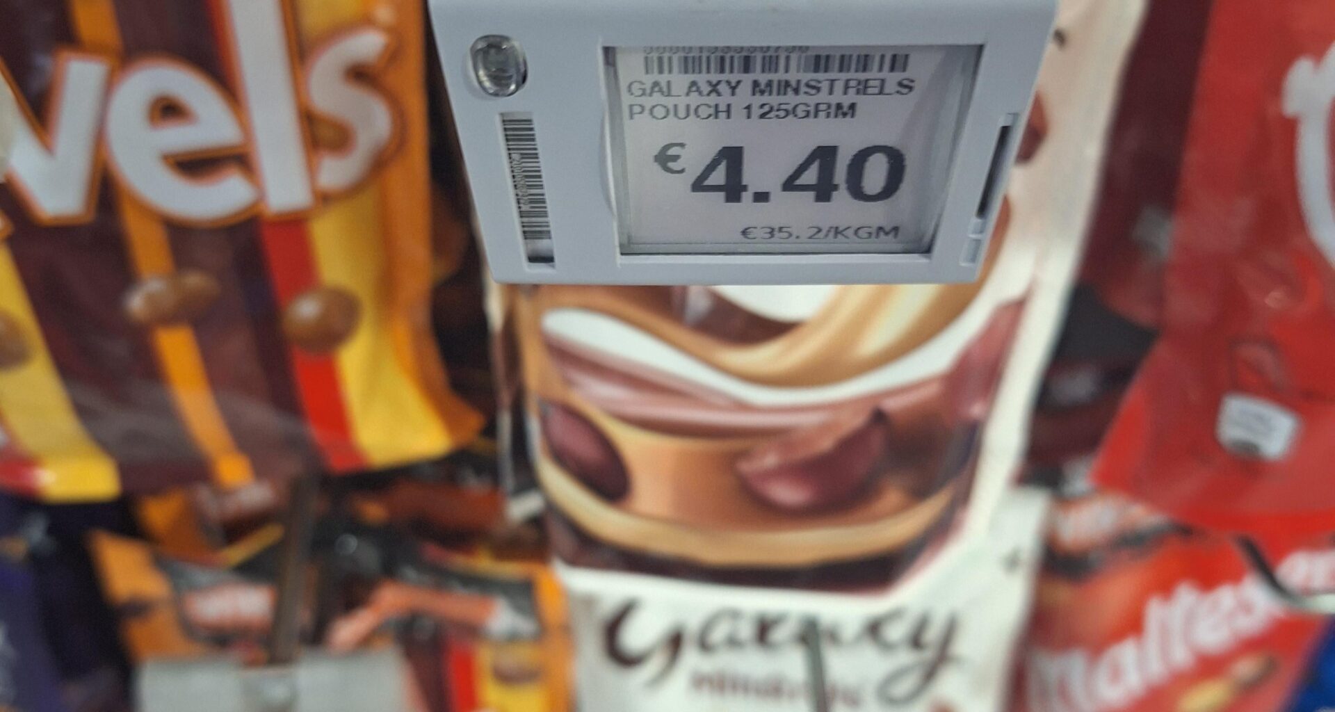 Is it just me, or is €4.40 for a normal sized pack of Minstrels a bit mental?