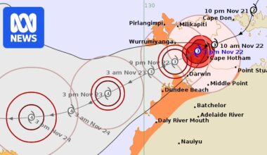 Severe Tropical Cyclone Fina to bring deterioriating weather conditions to Darwin, Tiwi Islands this evening