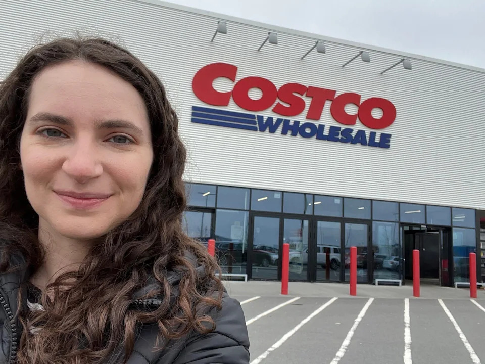 Talia Lakritz outside Costco in Iceland.