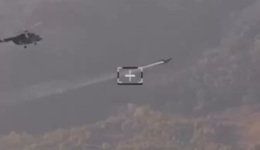 Ukrainian helicopter destroys russian Shahed drone