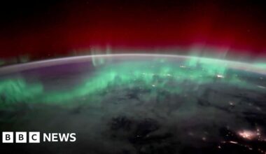 Nasa astronaut films the Northern Lights from space