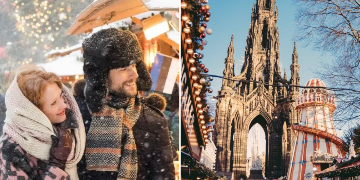 An iconic Edinburgh Christmas market is named among the most likely to get snow this year