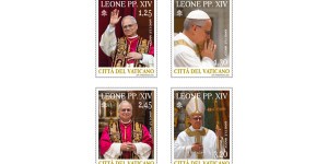Vatican releases first stamps of Pope Leo XIV