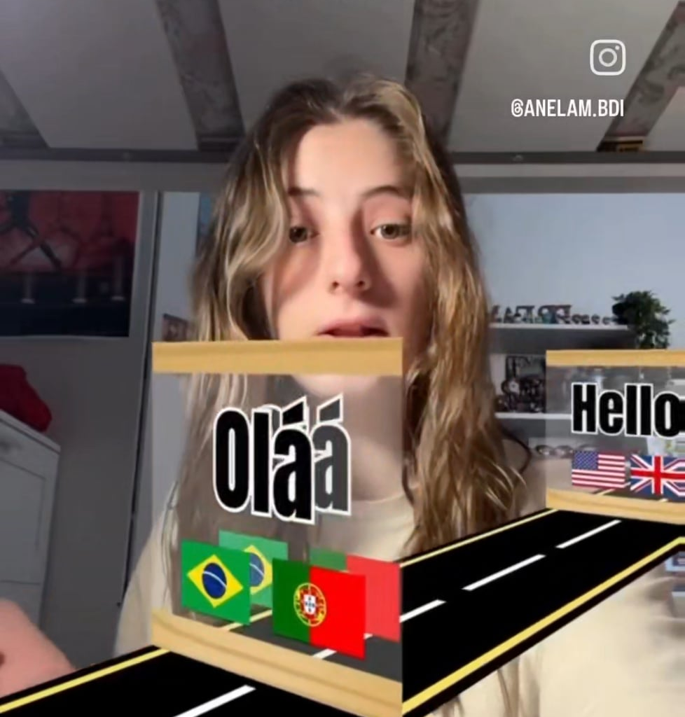 Pierrette can't even speak properly her own language.