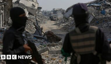 Hamas hands over three coffins it says contain bodies of Gaza hostages