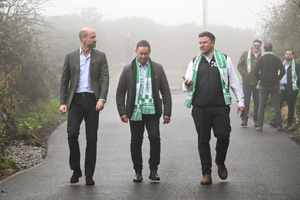 Prince William solves pothole nightmare for non-league Cornish football club