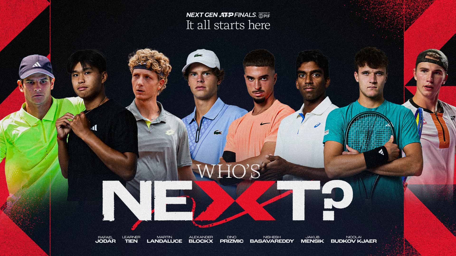 Así queda el cartel de jugadores clasificados a las Next Gen ATP Finals presented by PIF 2025.